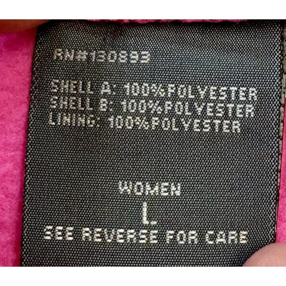 New Balance Womens L Hot Pink Full Front Zip Fleece Jacket Pockets RN130893 - Picture 8 of 8